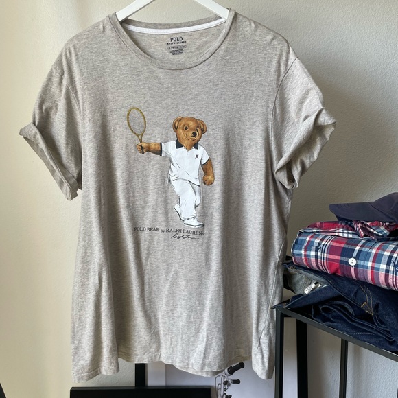 Polo Ralph Lauren Other - Polo RL grey tennis bear tee